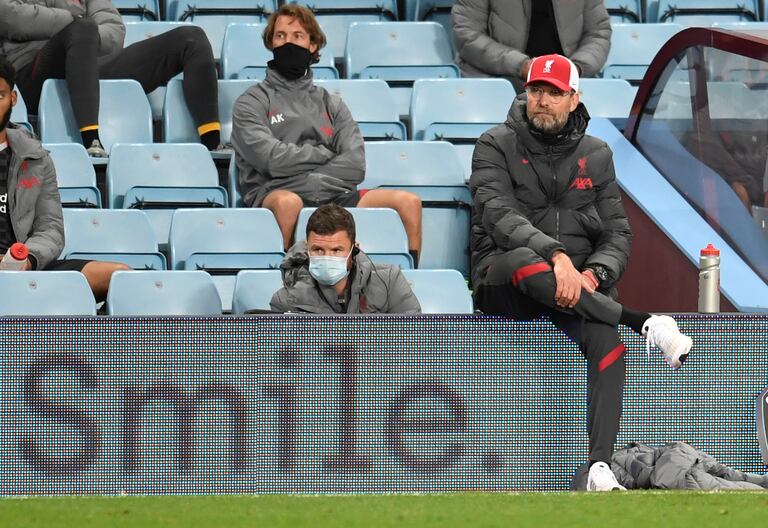 Klopp, durante el Aston Villa-Liverpool.