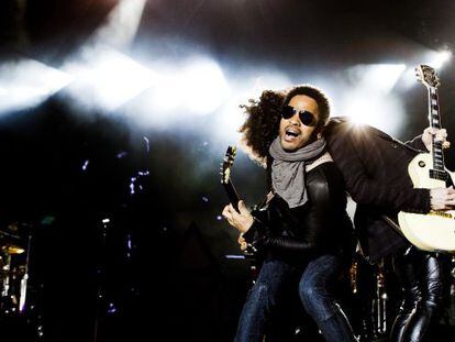 El m&uacute;sico estadounidense Lenny Kravitz, durante su actuaci&oacute;n en Rock in Rio Lisboa. 