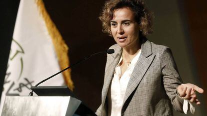 La ministra de Sanidad, Dolors Montserrat, ayer durante la inauguración del 34 Congreso Mundial de Veterinaria.