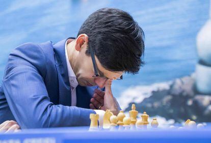 El ajedrecista Anish Giri, durante la 81 edición del torneo Tata Steel Chess, en Holanda, el 12 de enero.