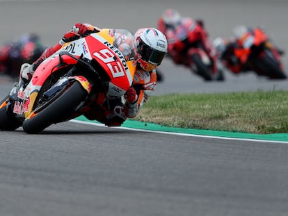 Marc Márquez, al frente del pelotón en el GP de Alemania.