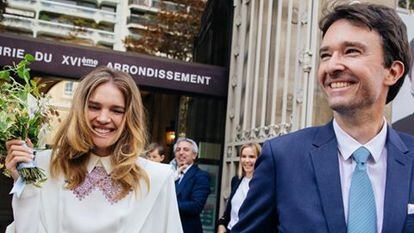 Natalia Vodianova y Antoine Arnault, el día de su boda en París.