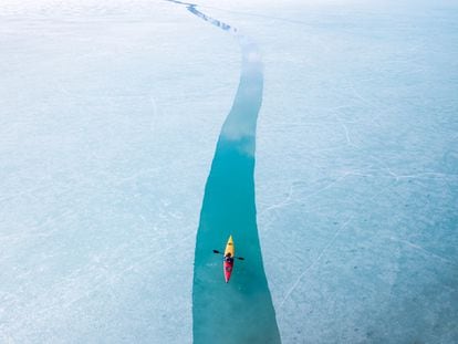 'The Breakup', una fotografía de Janessa Anderson tomada en Alaska, ha sido una de las premiadas en los Drone Photo Awards 2023.