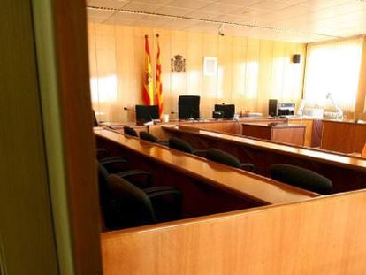 Imagen de una de las salas de vistas del Tribunal Superior de Justicia de Madrid.