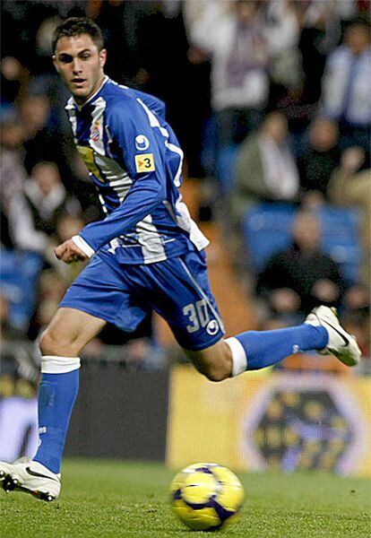 Víctor Ruiz durante un partido de Liga con el Espanyol