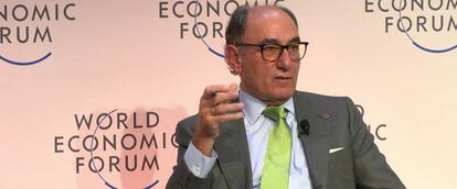 El presidente ejecutivo de Iberdrola, Ignacio Sánchez Galán, en el Foro de Davos.