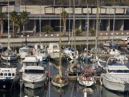 Amarres en el puerto del F&oacute;rum, en Barcelona.