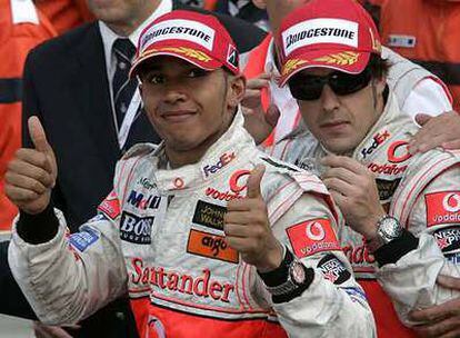 Hamilton y Alonso, en el Gran Premio de Montecarlo.