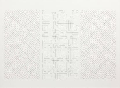 Serie Números primos Números gemelos de Esther Ferrer.