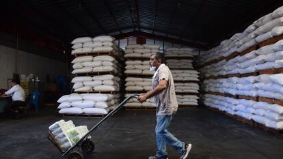 Una bodega de harina de maíz en Tapachula, en el Estado de Chiapas (México), el 23 de agosto de 2022.