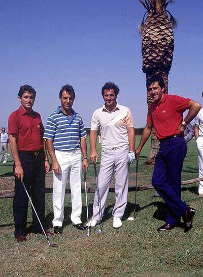 Piñero, Rivero, Cañizares y Ballesteros (de izquierda a derecha), en 1985.