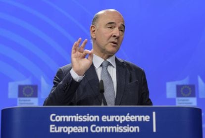 El comisario de Asuntos Econ&oacute;micos, Pierre Moscovici, en Bruselas