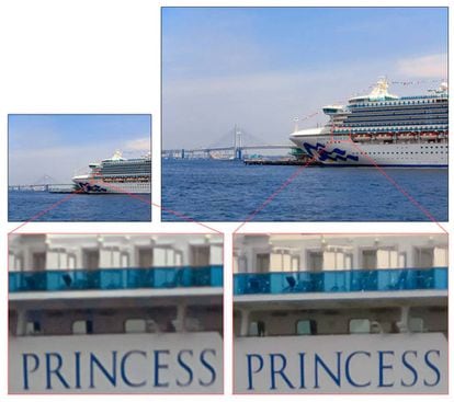 A la izquierda, una fotografía tomada con una cámara de 12 megapíxeles. A la derecha, una imagen obtenida con el sensor IMX586 (48 megapíxeles).