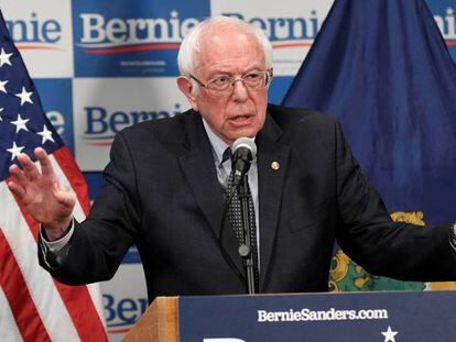 Bernie Sanders en Burlington, Vermont, el pasado 12 de marzo.