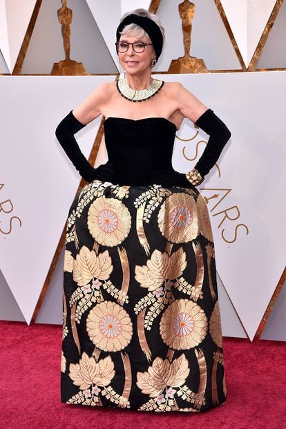 La actriz Rita Moreno se puso el mismo vestido que llevó en el año 62.