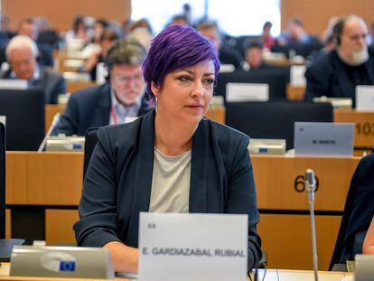 La eurodiputada socialista Eider Gardiazábal, en el Parlamento Europeo.