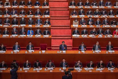 El presidente chino, Xi Jinping, en la Asamblea Nacional Popular, el pasado día 8.