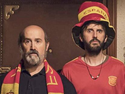 La principal virtud del ¡madre mía! es que es multifuncional (dicho de un modo castizo, lo mismo vale para un roto que para un descosido…). En la imagen, Javier Cámara y Julián López en la película 'Fe de etarras'.