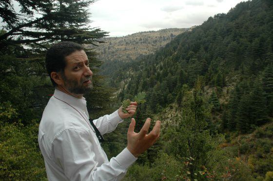 El libanés Pascal Abdallah, en el bosque de cedros de Horsh Ehden.