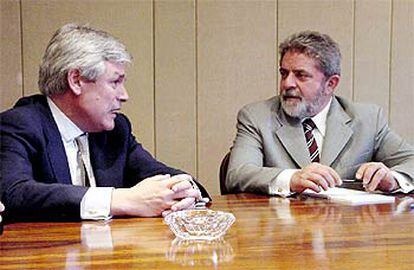 Ramón Blanco (izquierda) junto al presidente Da Silva, en un momento de la reunión mantenida el viernes pasado.