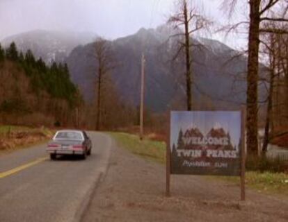 Entrada al fictici poble de Twin Peaks.