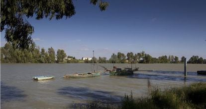 El río Guadalquivir a su paso por Coria.