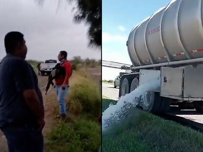 Videos en redes sociales muestran a pipas soltar combustible en Tamaulipas el 11 de octubre 2023