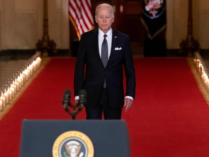 El presidente de EEUU, Joe Biden, en una comparecencia en la Casa Blanca el día 2.