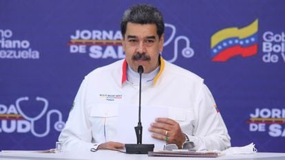 El presidente de Venezuela, Nicolás Maduro, en Caracas (Venezuela).