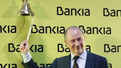 Rodrigo Rato, a la sortida a borsa de Bankia, el juliol del 2011.