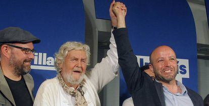 Luís Villares (derecha) y Xosé Manuel Beiras, el domingo.