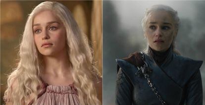 Primera aparición de Daenerys en 'Juego de tronos', y el personaje en el penúltimo capítulo de la serie.