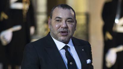 El rey Mohamed VI de Marruecos, en París, el pasado lunes.