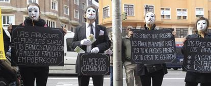 Protesta contra las cláusulas suelo.