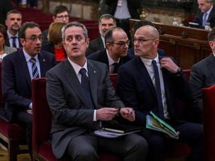 Los líderes independentistas catalanes, durante el juicio del 'procés' celebrado en el Tribunal Supremo.