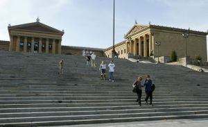 Escalera de acceso al museo de Arte de Filadelfia, también conocidos como los 'Rockys steps'.
