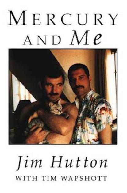 Portada del libro 'Mercury y yo'. "Lo escribí para aliviar todo el dolor que sentía", explicó Jim Hutton, última pareja del cantante. En la imagen aparecen los dos, con uno de sus gatos.