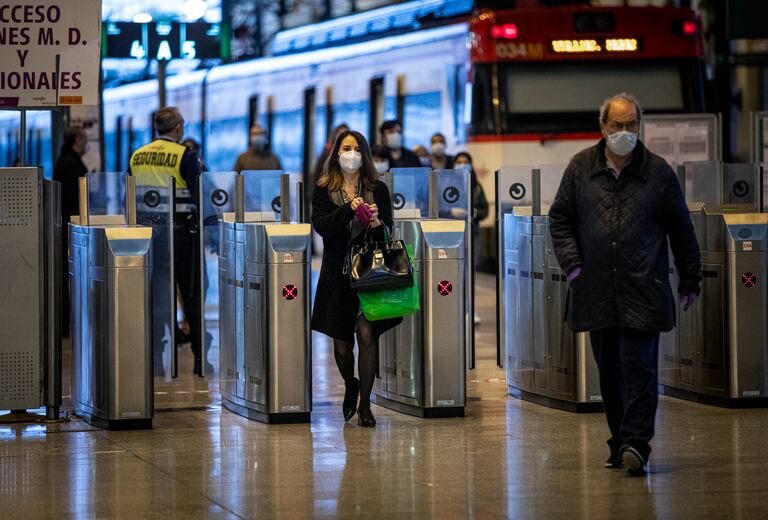 Tren de cercanías en la Estación Norte de Valencia, el pasado enero.