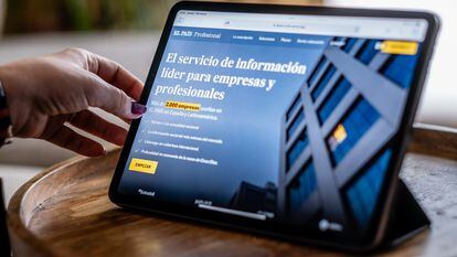Un lector consulta la web de EL PAÍS Profesional, nueva plataforma de suscripciones de EL PAÍS para empresas y organizaciones.