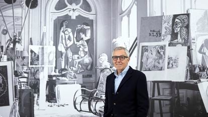 Jose Lebrero, director del Museo Picasso Málaga hasta finales de este año, en la pinacoteca en diciembre de 2022.