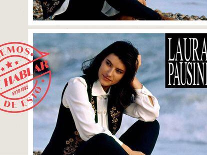 Así apareció Laura Pausini en su primer disco.