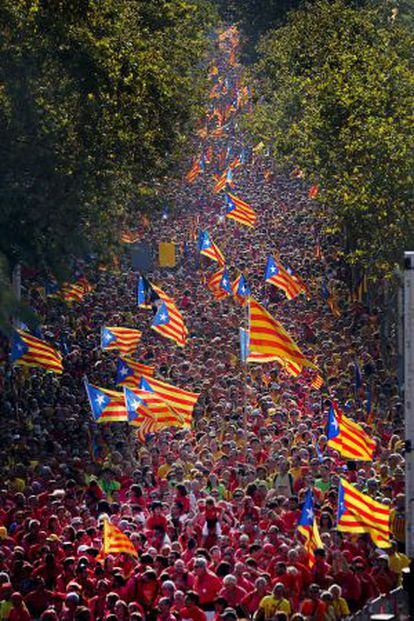 Manifestación de la Diada de 2014.