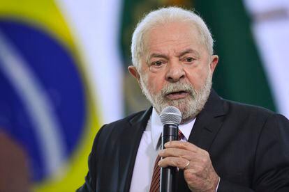 El presidente de Brasil, Lula da Silva, en un acto oficial en Brasilia.