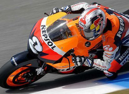 Dani Pedrosa, durante la carrera de MotoGP.