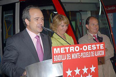 El exalcalde de Boadilla Arturo González Panero, Esperanza Aguirre y Jesús Sepúlveda.