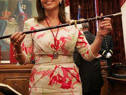 Mercedes Alonso, en junio de 2011 cuando fue elegida alcaldesa