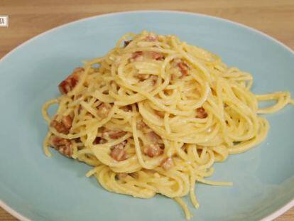 Pasta carbonara en directo