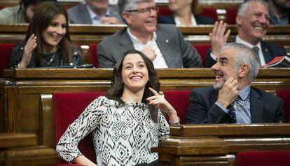 La cap de l'oposició, Inés Arrimadas, dijous al Parlament. 
 