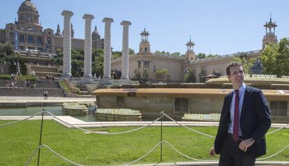 Pablo Casado, dijous a Barcelona.