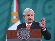 El presidente de México, Andrés Manuel López Obrador, en conferencia de prensa este viernes.